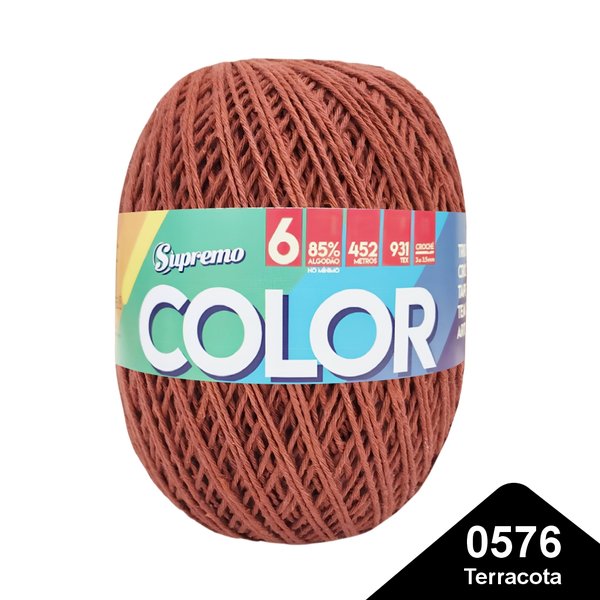 Barbante Supremo Color 6 400g e 452 Metros - 00576 Terracota